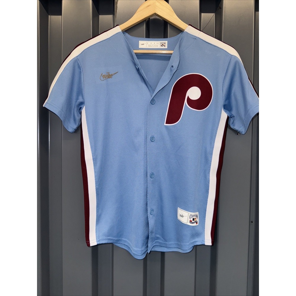 Majestic Philadelphia Phillies Cooperstown Collection J.T. Realmuto Youth M NWOT